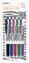 Gel pen set, 0,33 mm, retractable, striped barrel, ZEBRA "Sarasa Clip", 5 assorted colors