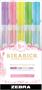 Highlighter set, 3.5 mm, cut tip, ZEBRA "Kirarich", 5 different colors