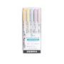 Highlighter set, 1,4/4 mm, doubleended, ZEBRA "Mildliner Highlighter Gentle", 5 assorted colors