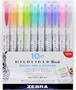 Brushpen set, 0.5-0.7 mm, double-ended, ZEBRA "Mildliner Brush & Marker", 10 soft colors