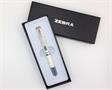 Ballpoint pen, 0,24 mm, telescopic,  metal white barrel, ZEBRA 
