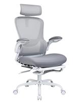 Manager chair with headrest, fabric, mesh back, 