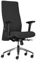 Office chair, fabric, arm rest, chrome base, 