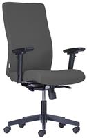 Office chair, fabric, arm rest, black base, 