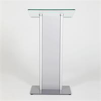 Speaker's lectern, glass top, with front panel, 111 cm