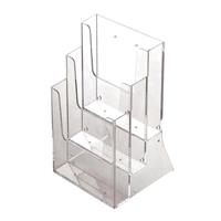 Leaflet holder, desktop/wall-mounted, 3 compartments, A4