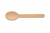 Spoon, wood, disposable, 16 cm, 100 pcs