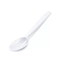 Spoon, plastic, reusable, 18 cm, 50 pcs, white