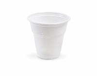 Plastic glass, 1 dl, 100 pcs, white