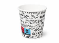 Paper glass, 1 dl, 62 mm diameter, 50 pcs, printed