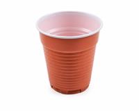 Plastic glass, 1,66 dl, for automatic machines, 100 pcs, brown