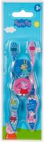 Toothbrush, for children, smooth, 2 db, with a cap, 3+, 