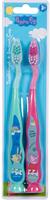 Toothbrush, for children, smooth, 2 db, with suction, 3+, 