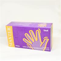 Disposable protective gloves, latex, 5,7g, XL size, 100 pcs, powder free, beige