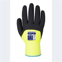 Protective gloves, arctic, twin liner traps, nitrile, 3/4 dipped, L size, yellow-black