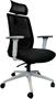 Office chair, black mesh back, seat, grey plastic base,"Delfo"