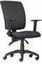 Office chair, fabric, black base, memory foam, "CINQUE ASYN LX" grey