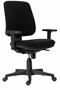 Office chair, fabric, black base, with arms, "Athea", black