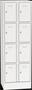 Steel cabinet, lockable, 8 doors