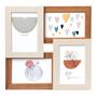 Frame, gallery, wood, 4 pcs, 10x15 cm, "Goldbuch Rio", brown-natural