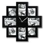 Frame, gallery, plastic, 4 pcs 10x15 cm, 4 pcs 10x10 cm, with clock, "Zep Taranto", black