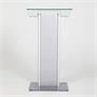 Speaker's lectern, glass top, with front panel, 111 cm