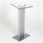 Speaker's lectern, glass top, with front panel, 111 cm