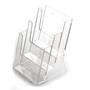 Leaflet holder, desktop/wall-mounted, 3 compartments, A5
