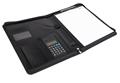 Portfolio folder, A4, PU, with calculator, black