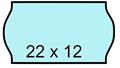 Price label, 22x12 mm, blue