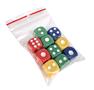 Dice, plastic, colorful, 10 pcs
