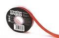 Satin ribbon, 15 mm x 22 m, red with white dots