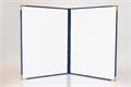 Diploma holder, A4, exclusive, plush, 4 metal corners, blue