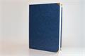 Diploma holder, A4, exclusive, PU leather, 4 metal corners, blue