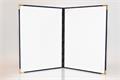 Diploma holder, A4, exclusive, plush, 4 metal corners, black