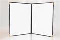 Diploma holder, A4, exclusive, PU leather, 4 metal corners, black
