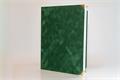 Diploma holder, A4, exclusive, plush, 4 metal corners, green