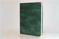 Diploma holder, A4, exclusive, PU leather, 4 metal corners, green
