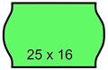Price label, 25x16 mm, green