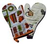 Oven mitts, heat resistant, patterned 29cm