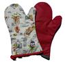 Oven mitts, heat resistant, patterned 29cm
