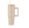 Thermo cup, 1,2 l,  with straw, beige