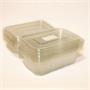 Takeaway box, hinged lid, reused plastic, squared, 750 ml, 100 pcs, 