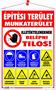Information board, 50x35 cm, "Építési terület!"