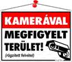 Information board, 35x25 cm, "Kamerával megfigyelt terület"