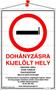 Information board, 21x31 cm, multilingual, "Dohányzásra kijelölt hely" 