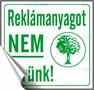 Information sign, self-adhesive, 8,7x8,3 cm, "Reklámanyagot nem kérünk"
