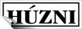 Information sign, self-adhesive, 14x5 cm, "Húzni", white