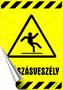Information sign, self-adhesive, 25x17,5 cm, "Csúszásveszély"
