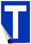 Information sign, self-adhesive, 25x17,5 cm, L-driver, blue